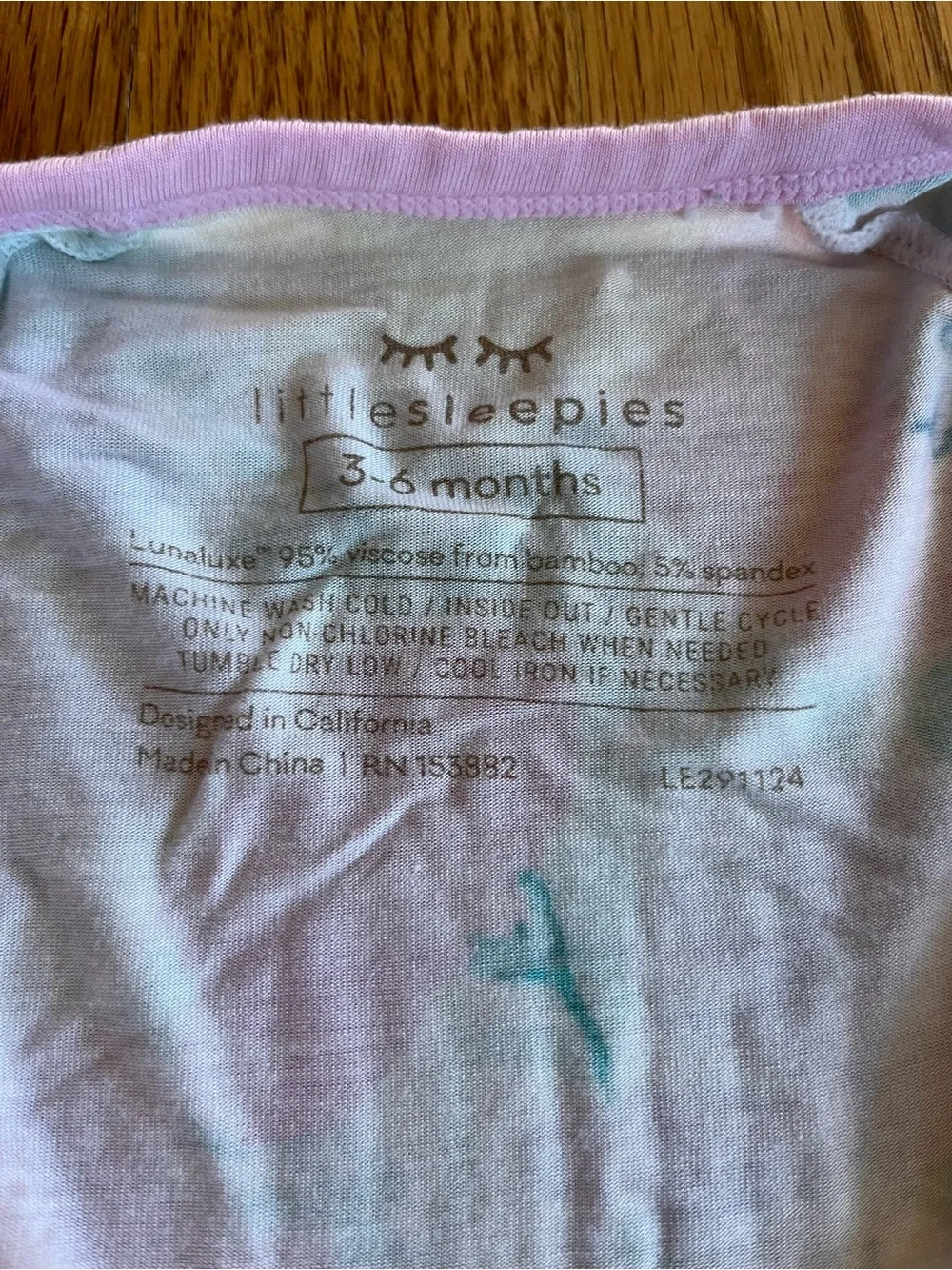 Little Sleepies Zippy Baby Sleeper Waterfall Floral print Size 3-6 month